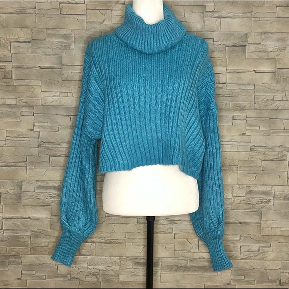 Urban Outfitters Sweaters - Urban Outfitters blue turtleneck sweater